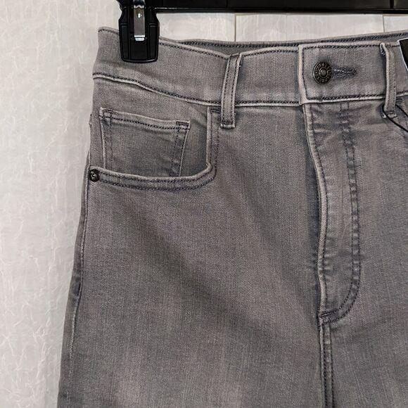 EXPRESS 6R Denim Perfect Light Gray Wash Slim High Rise Jeans - Picture 6 of 10